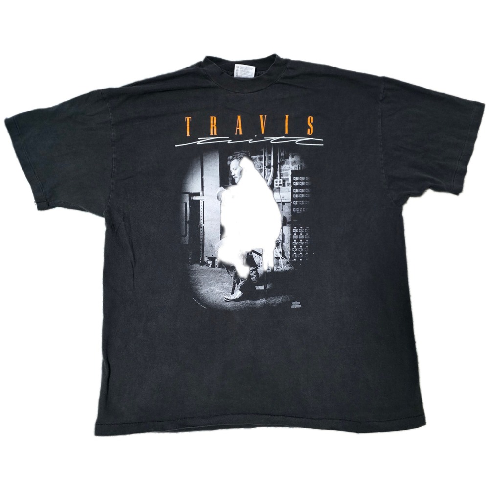 Single stitch 1992 Travis Tritt T-Shirt Hanes Beefy-T XL Black Country Music (D)